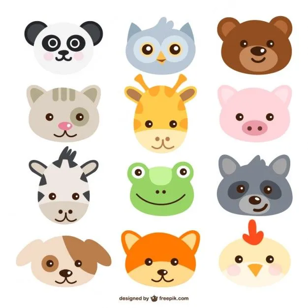 ▷ Caras de animales - Dibujosparacolorear.eu ▷ Caras de animales - Dibujosparacolorear.eu