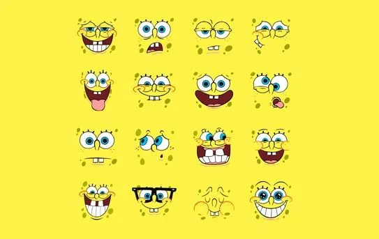 tutoriales imagen y video: Caras de bob esponja tutoriales imagen y video: Caras de bob esponja