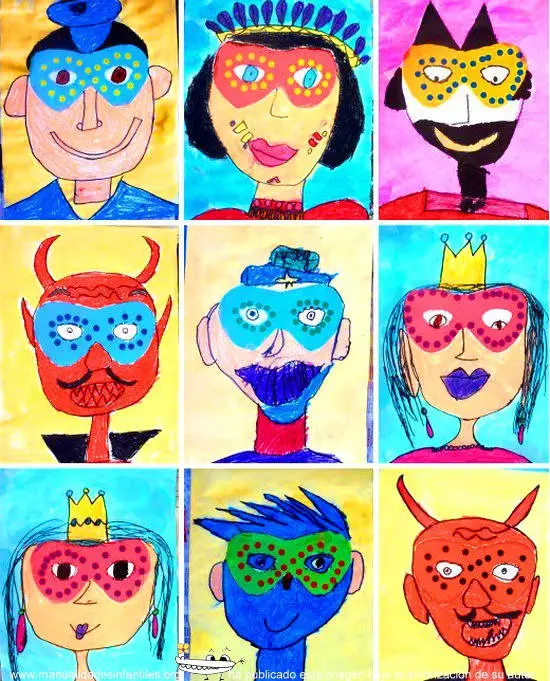 Caras y caretas de Carnaval | Manualidades Infantiles