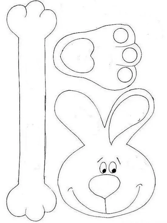 Moldes de carita de conejo - Imagui