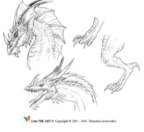 Imajenes de dragones a lapiz chidas - Imagui