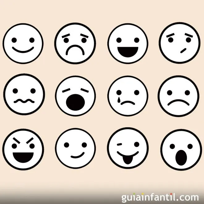 de caras de emociones para colorear con los niños de caras de emociones para colorear con los niños
