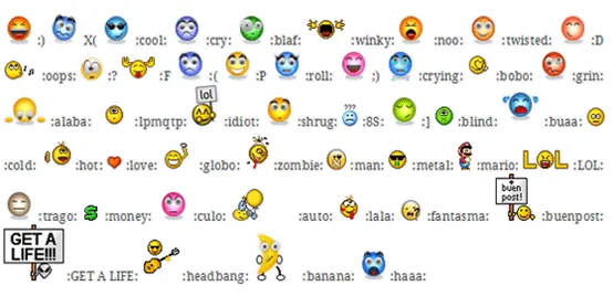 Todos los emoticonos de FaceBook y como hacerlos - Imagui