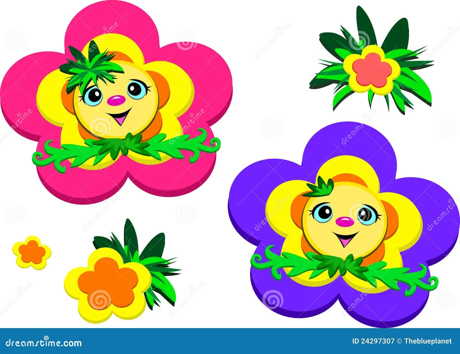 Caras Felices De La Flor Fotografía de archivo libre de regalías ...