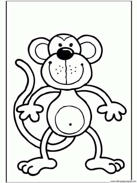 dibujo-de-mono-007 | Dibujos y juegos, para pintar y colorear dibujo-de-mono-007 | Dibujos y juegos, para pintar y colorear