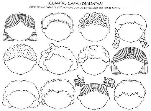 Caras de niños para colorear e imprimir - Imagui | Ideas lindas ...