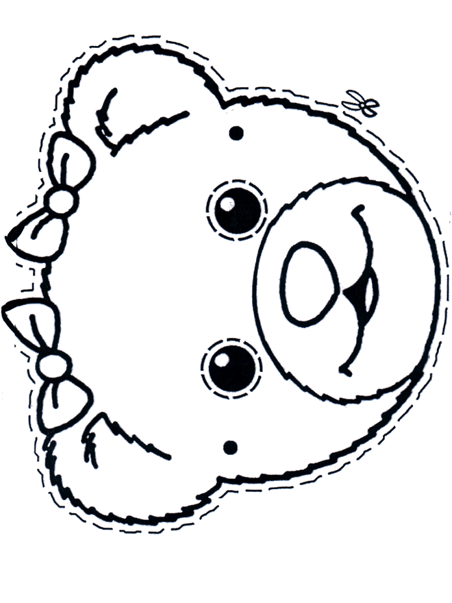 Dibujos.org / Manualidades / Caretas / Careta de Ositos