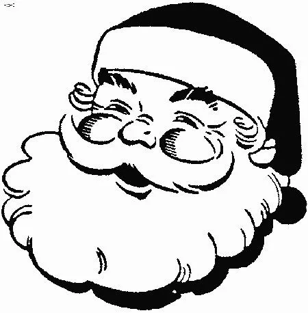 CARAS DE PAPA NOEL PARA COLOREAR