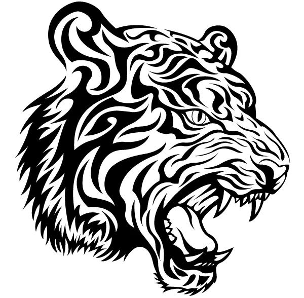 Caras de tigres para dibujar - Imagui