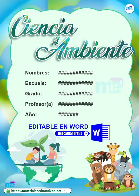 Carátula del Curso de Ciencia y Ambiente - Materiales Educativos