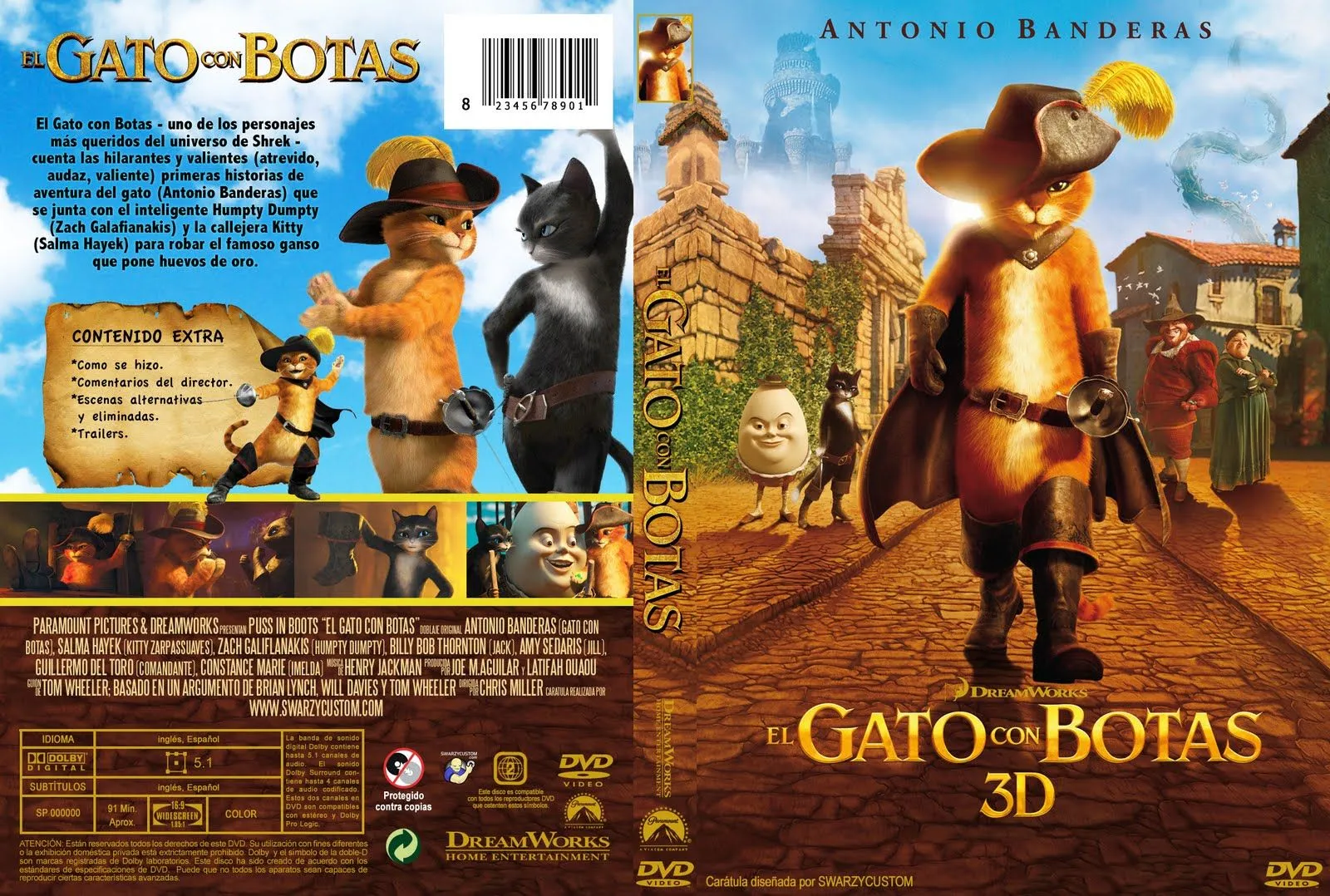 Caratula de El Gato con Botas Pelicula (DVD) ~ Super Caratulas y ...