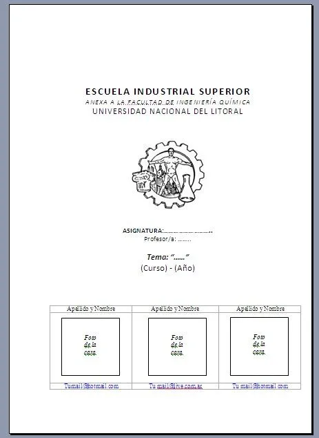 Caratula para trabajo practico universitario - Imagui Caratula para trabajo practico universitario - Imagui