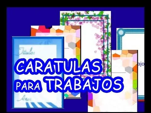 Caratula para Trabajos Gratis - YouTube