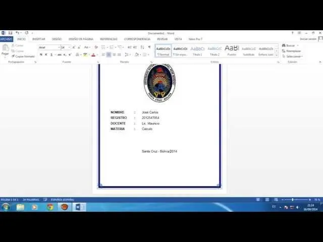 Como hacer una caratula para universidades en Word 2010 - YouTube