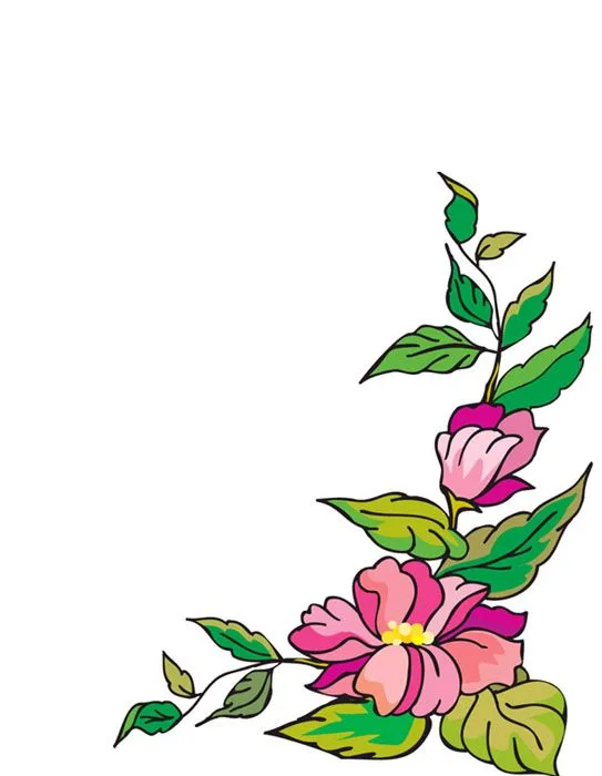 Caratulas con borde de flores - Imagui