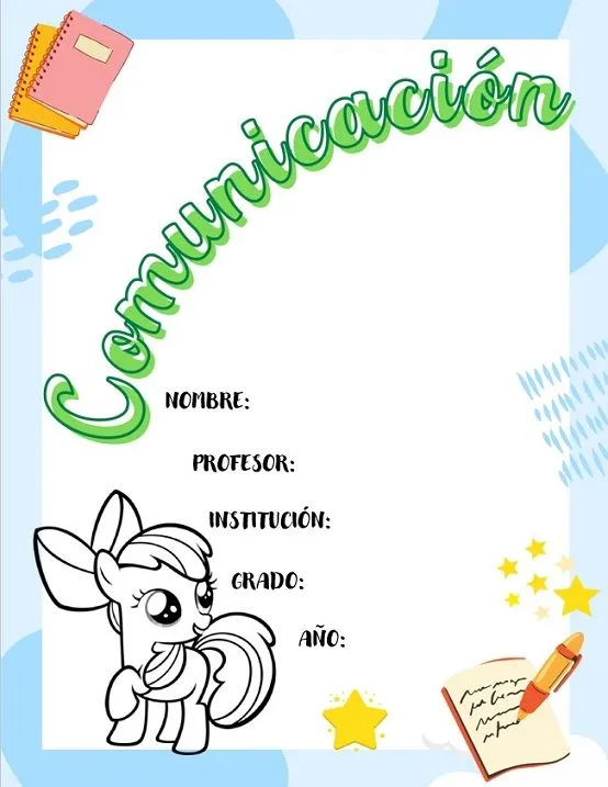 ᐉ Carátulas de Comunicación para Niñas [2024] - p/ Imprimir