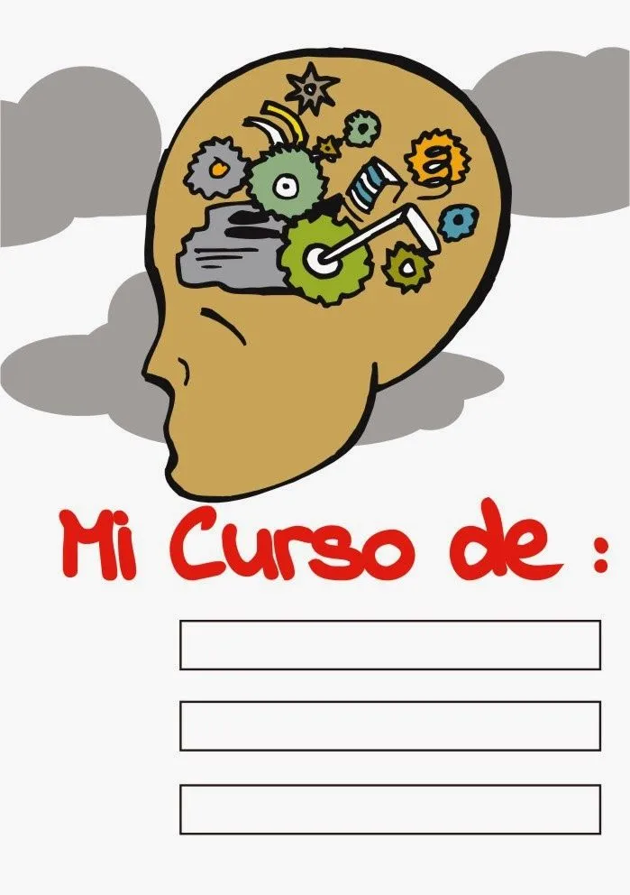 Caratulas para Cuadernos: Cerebro con Engranajes para Curso de Logica Caratulas para Cuadernos: Cerebro con Engranajes para Curso de Logica