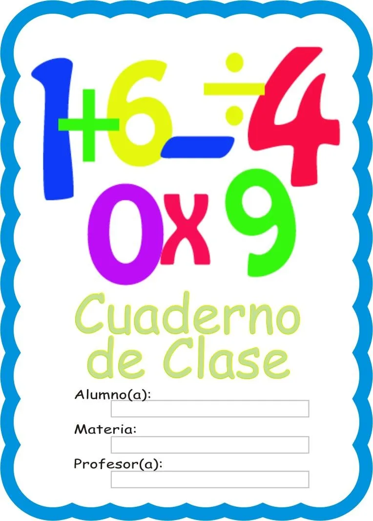 Caratulas para cuadernos de matematica - Imagui Caratulas para cuadernos de matematica - Imagui
