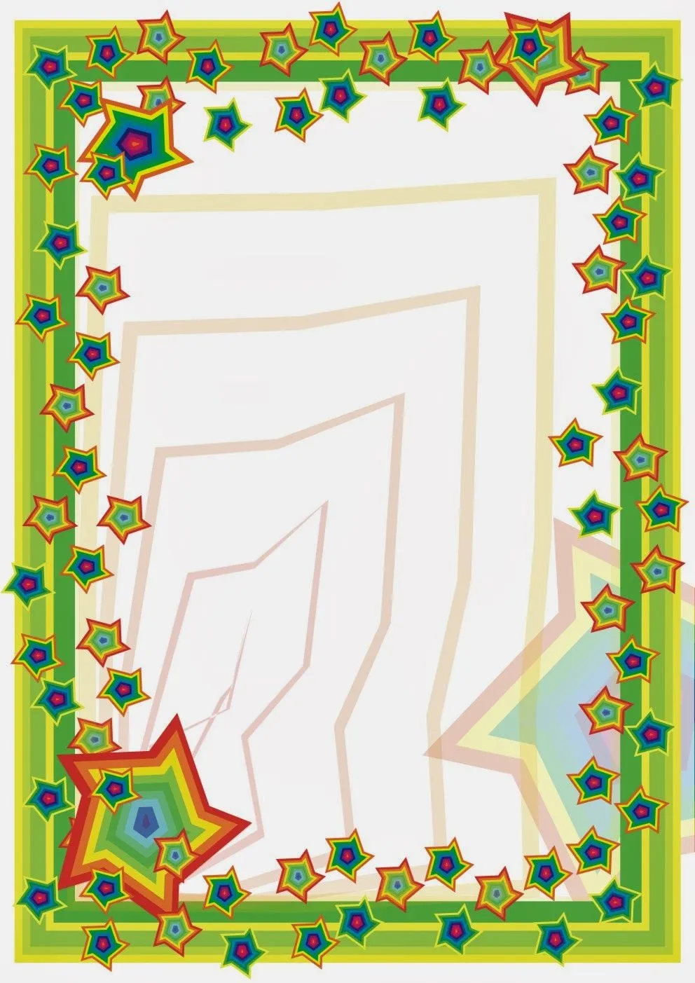 CARATULAS ESCOLARES: Diseño de Estrellas para Kinder CARATULAS ESCOLARES: Diseño de Estrellas para Kinder