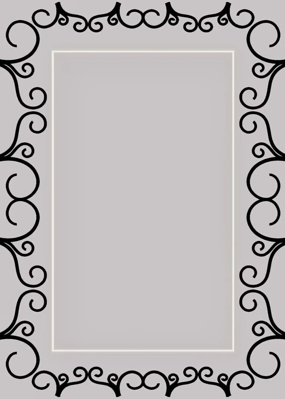 CARATULAS ESCOLARES: Ornamento Deco Gris