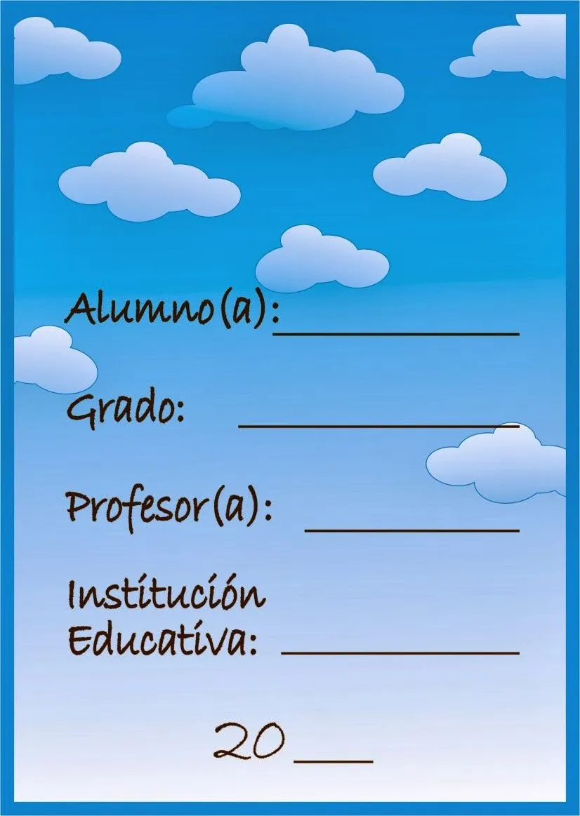 CARATULAS ESCOLARES: Caratula Infantil para Imprimir CARATULAS ESCOLARES: Caratula Infantil para Imprimir