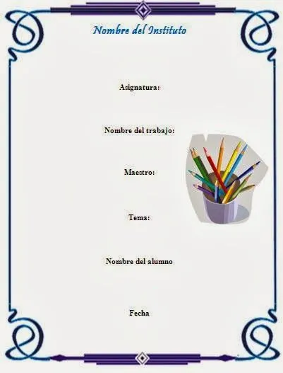 Caratulas para trabajo escolares - Imagui