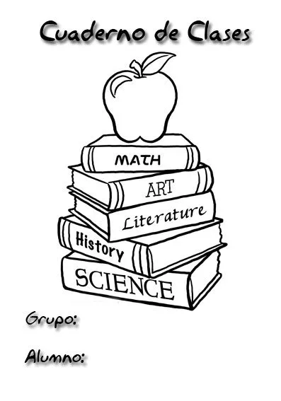 Dibujos para portadas de cuadernos escolares - Imagui
