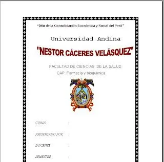Farmacia y bioquimica Primer Semestre: Caratula de la universidad ...