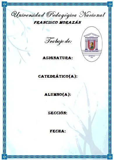 Carátulas para trabajos: Portadas Universidad Pedagógica Nacional ... Carátulas para trabajos: Portadas Universidad Pedagógica Nacional ...