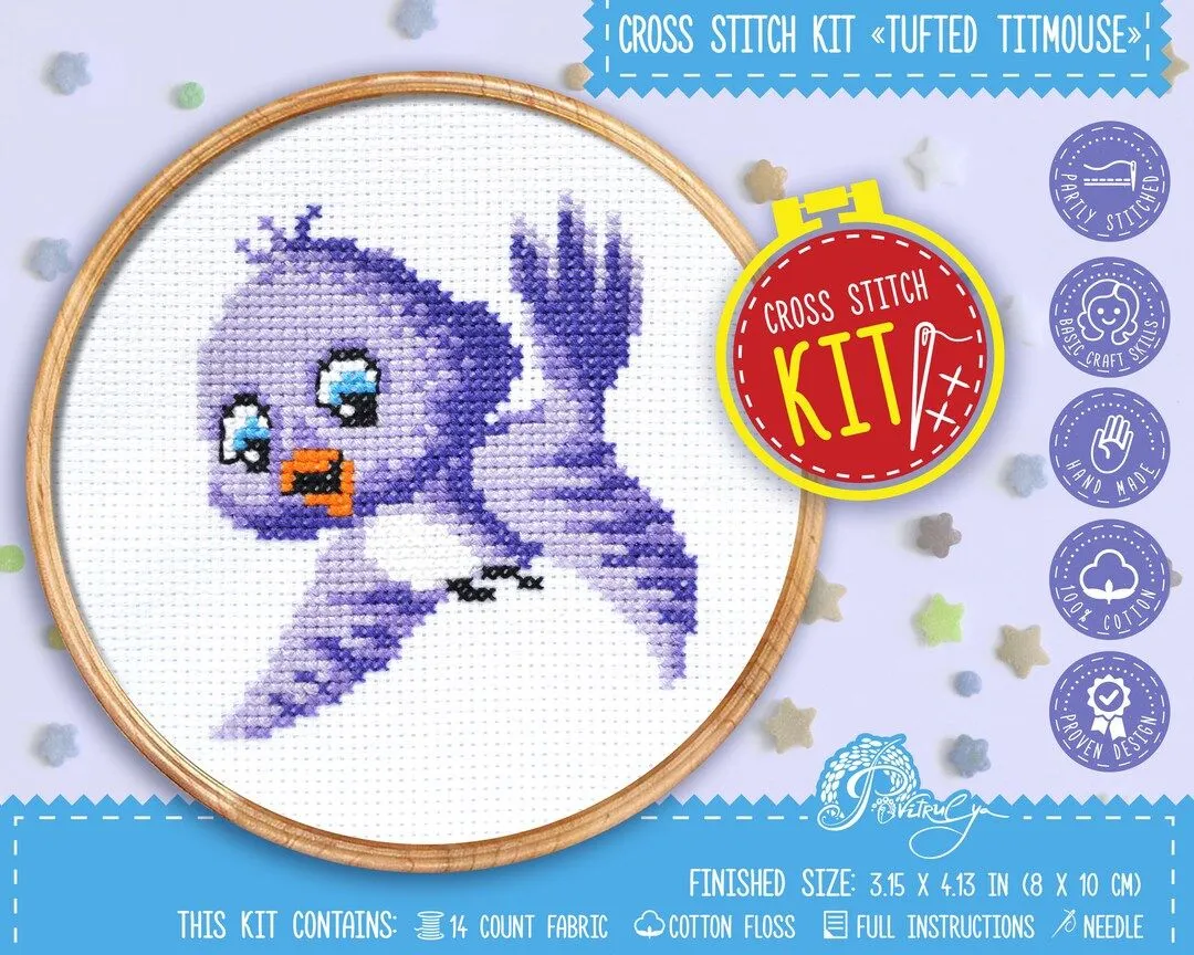 Carbonero Pájaro Punto de cruz para infantiles Paro - Etsy México Carbonero Pájaro Punto de cruz para infantiles Paro - Etsy México