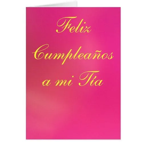 Card - Feliz Cumpleaños a mi Tía - Rosa | Zazzle