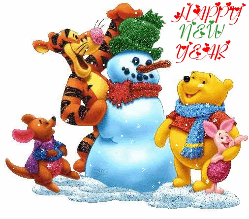  ... Cards: Happy New Year By Pooh, Cartoon Winnie The Pooh New Year Wishes