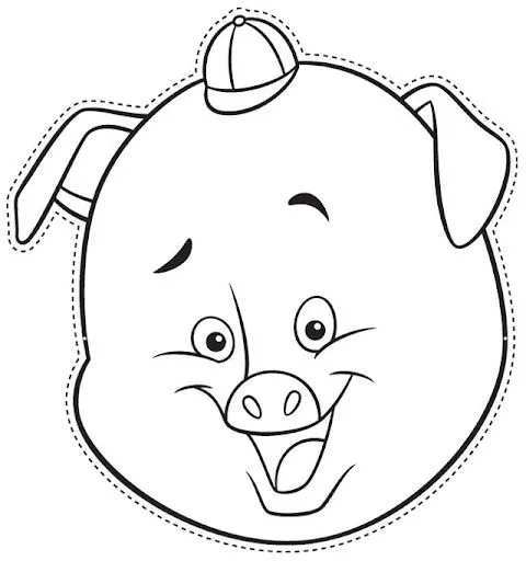 CARETA DE CERDITO PARA CARNAVAL