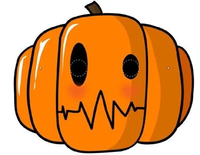CARETA IMPRIMIBLE Y RECORTABLE DE CALABAZA ( Halloween) - Paperblog