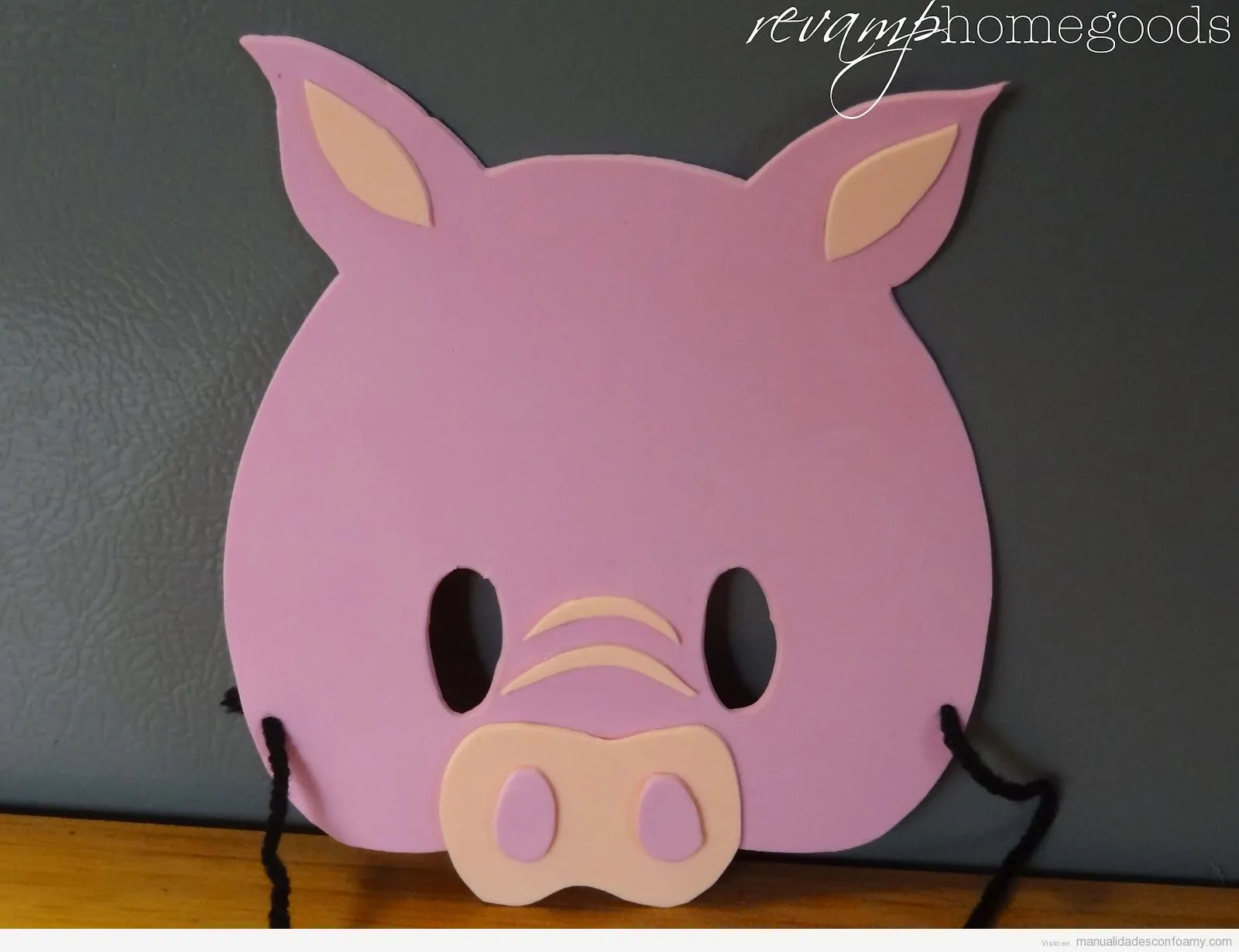 Máscara cerdo de foamy, manualidades para niños | Manualidades con ... Máscara cerdo de foamy, manualidades para niños | Manualidades con ...