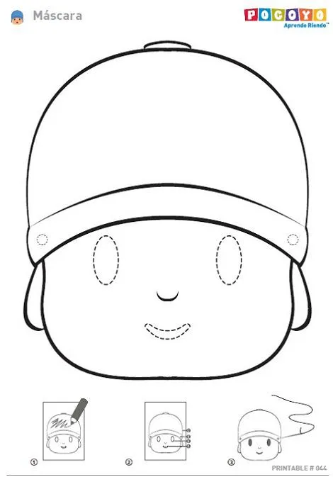 Caretas para colorear
