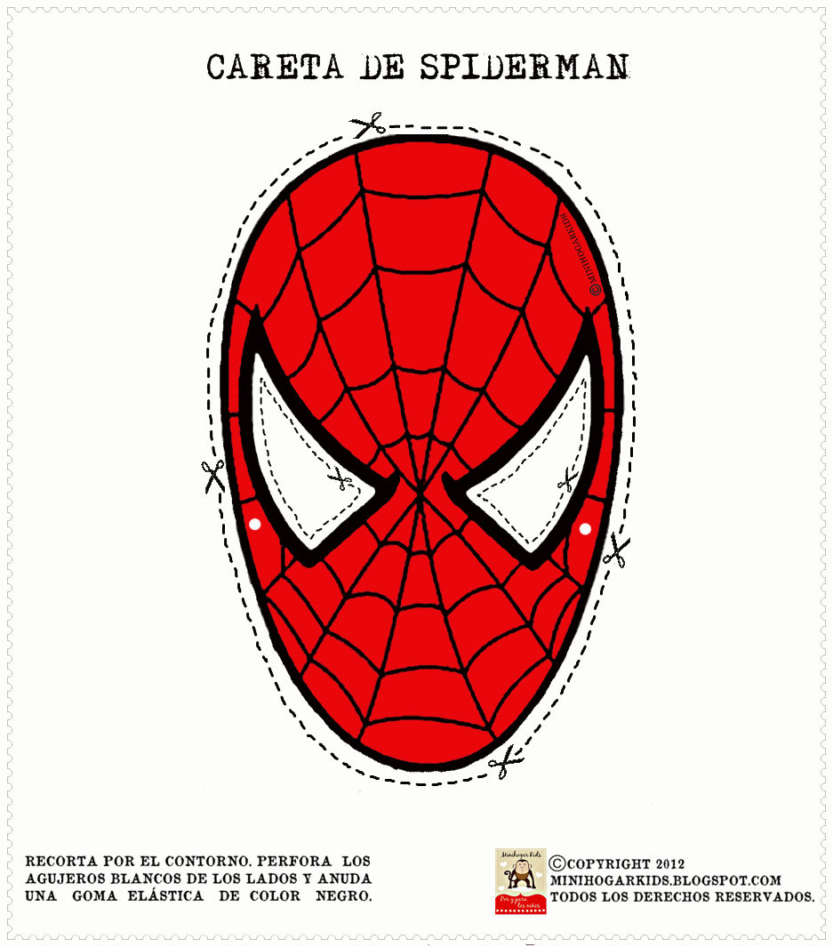 Caretas para imprimir spiderman - Imagui