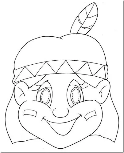 Indio para colorear infantil - Imagui
