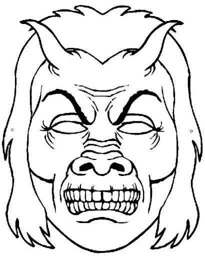CARETAS DE MONSTRUOS PARA COLOREAR