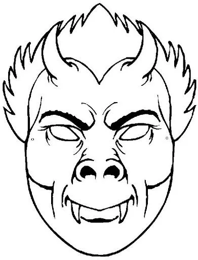 CARETAS DE MONSTRUOS PARA COLOREAR