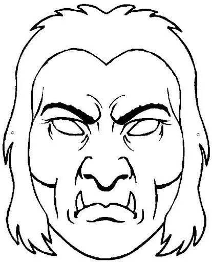 CARETAS DE MONSTRUOS PARA COLOREAR