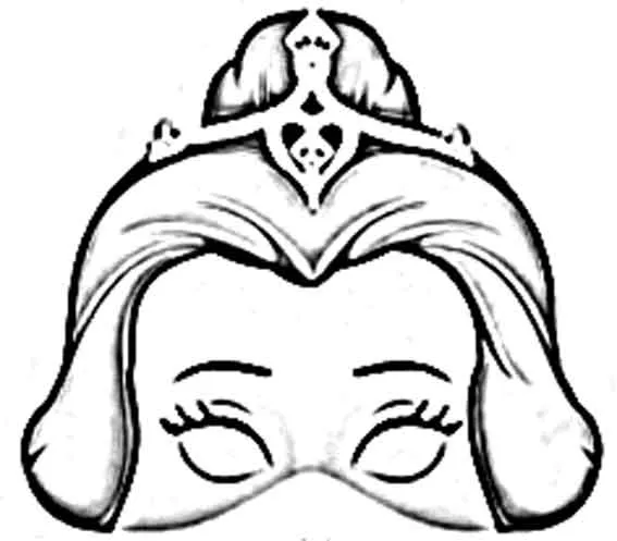 Mascaras de princesas para imprimir, pintar y recortar ... Mascaras de princesas para imprimir, pintar y recortar ...
