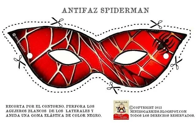Caretas de spiderman para imprimir - Imagui