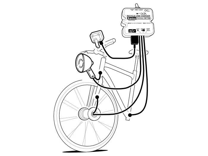 Cargador USB 5V/800mA para bicicletas - TFV - Solar