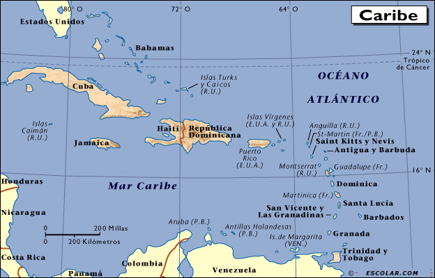 Mapa de las islas del caribe con nombres - Imagui Mapa de las islas del caribe con nombres - Imagui