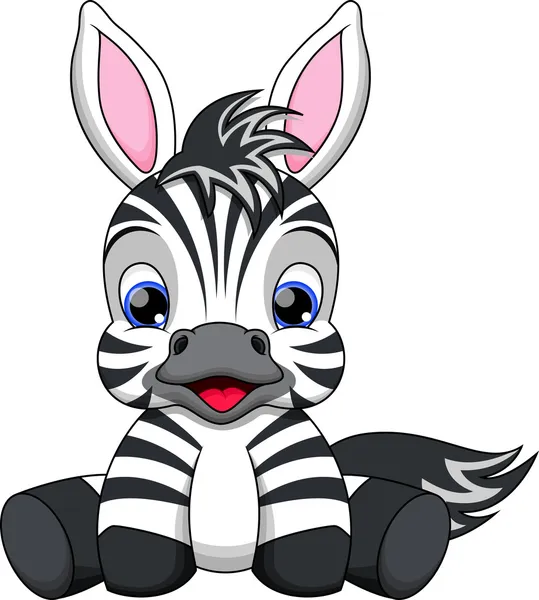 Caricatura lindo bebé cebra — Vector stock © irwanjos2 #38693471