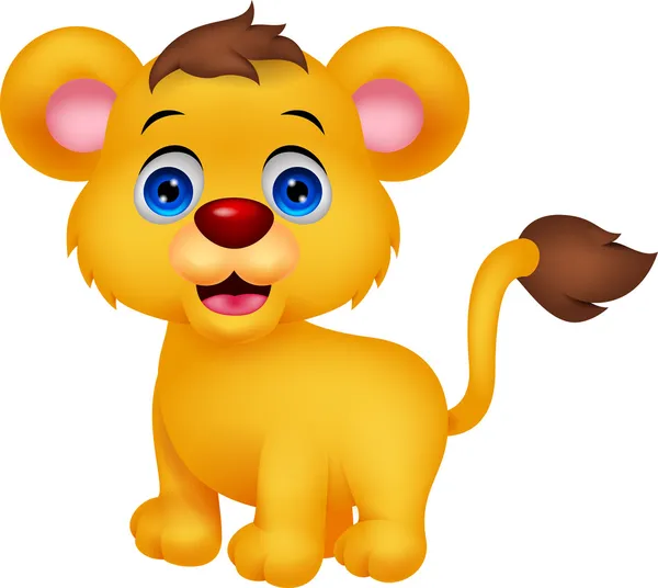 Caricatura lindo bebé León — Vector stock © tigatelu #49595037