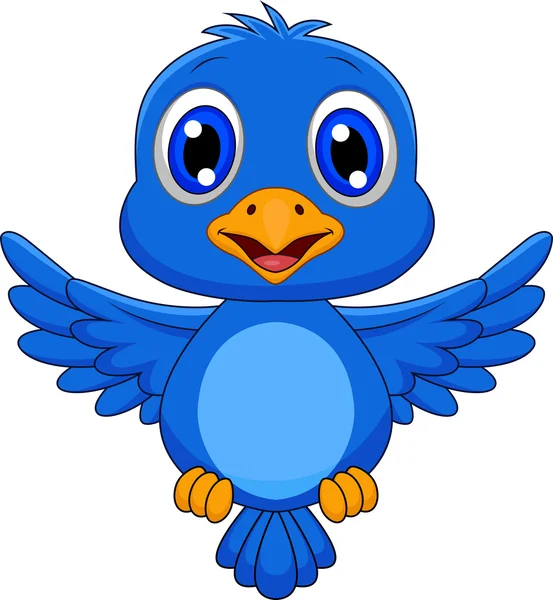 Caricatura lindo pájaro azul volando — Vector stock © tigatelu ... Caricatura lindo pájaro azul volando — Vector stock © tigatelu ...