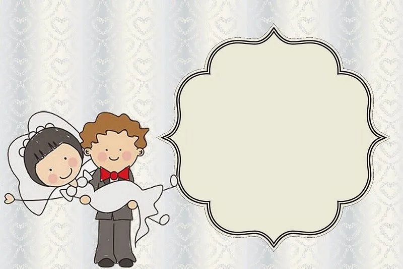 Caricatura de Novios: Invitaciones para Imprimir Gratis. | Oh My ... Caricatura de Novios: Invitaciones para Imprimir Gratis. | Oh My ...