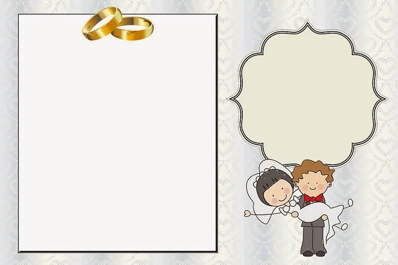 Caricatura de Novios: Invitaciones para Imprimir Gratis. | Oh My ...